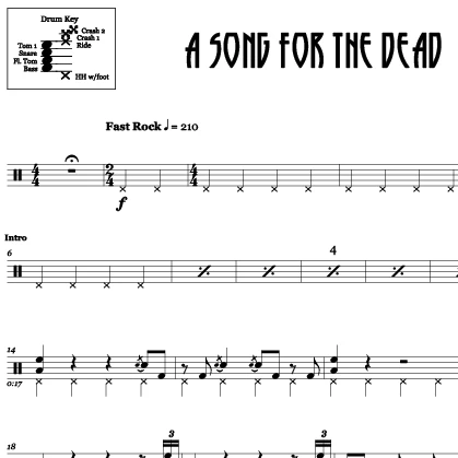A Song for the Dead - Queens of the Stone Age - Drum Sheet Music - Image 2