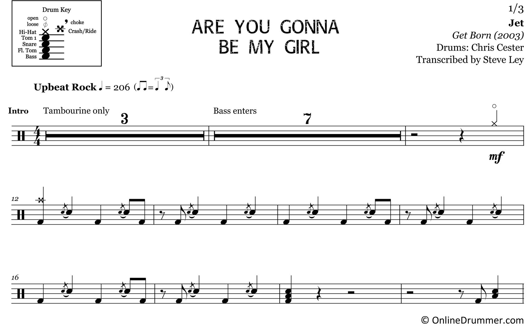 Are You Gonna Be My Girl - Jet - Drum Sheet Music - Image 3