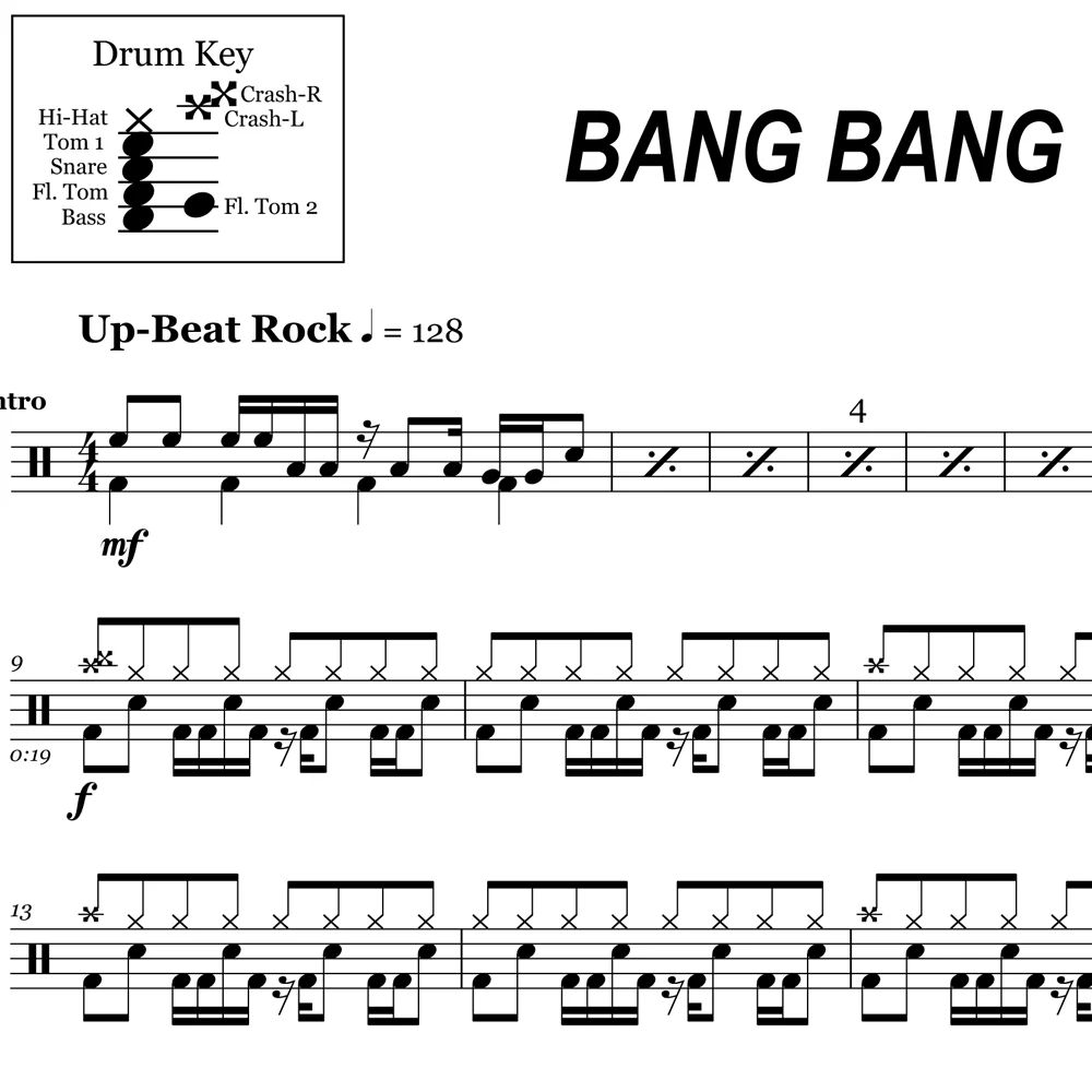 Bang Bang - Green Day - Drum Sheet Music - Image 2