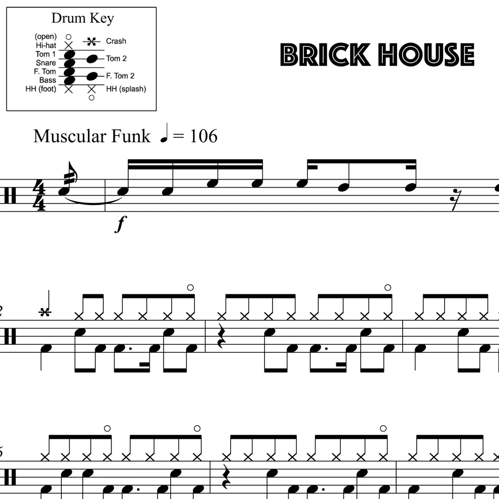 Brick House - Commodores - Drum Sheet Music - Image 2