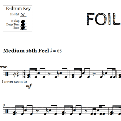 Foil - Weird Al Yankovic - Drum Sheet Music - Image 3