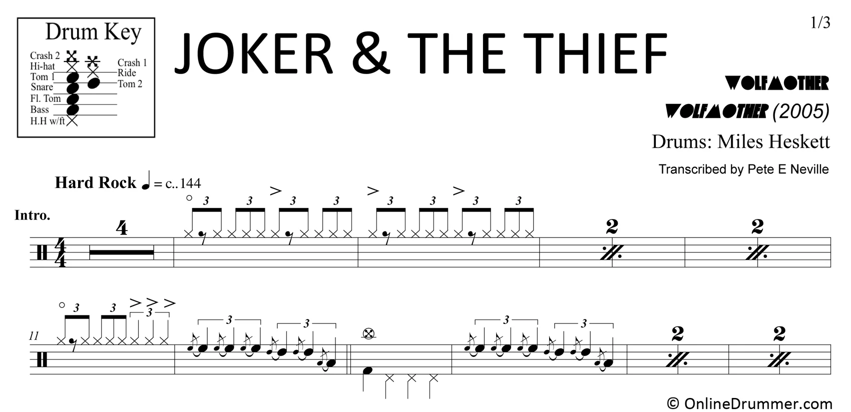 Joker & the Thief - Wolfmother - Drum Sheet Music - Image 3