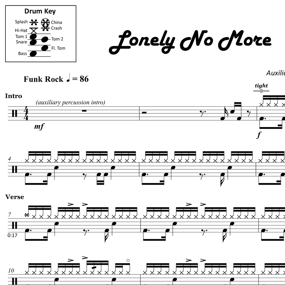 Lonely No More - Rob Thomas - Drum Sheet Music - Image 2