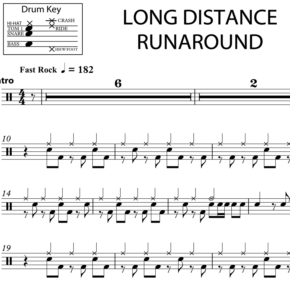 Long Distance Runaround - Yes - Drum Sheet Music - Image 2