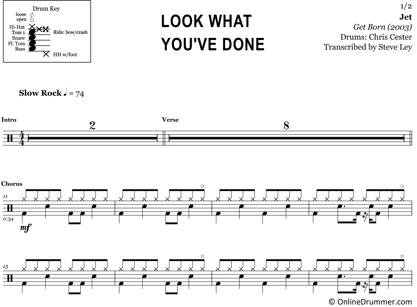 Look What You've Done - Jet - Drum Sheet Music - Image 3