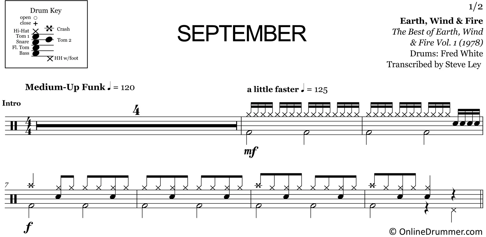 September - Earth, Wind & Fire - Drum Sheet Music - Image 3