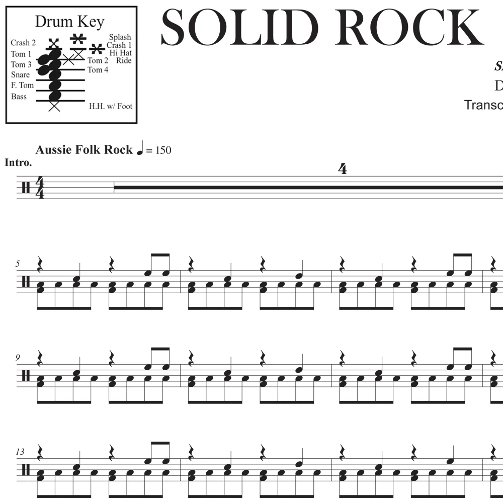 Solid Rock - Goanna - Drum Sheet Music - Image 2