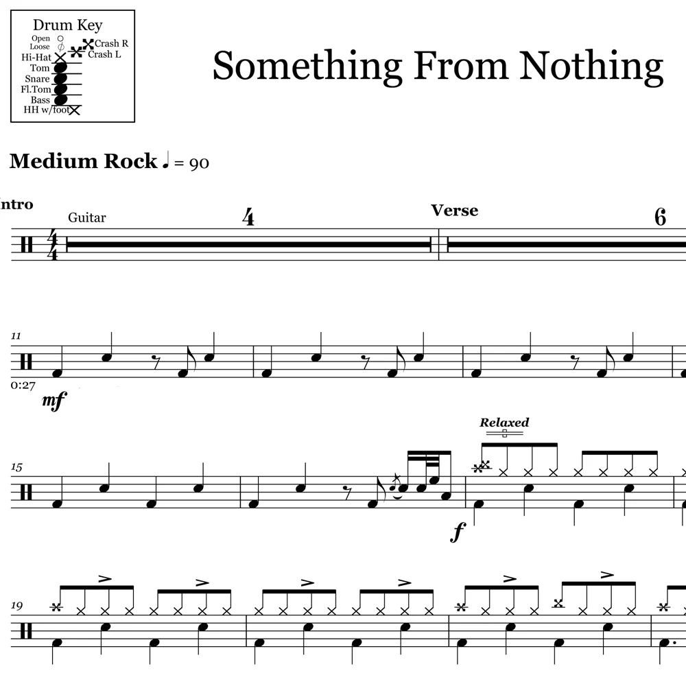 Something From Nothing - Foo Fighters - Drum Sheet Music - Image 2