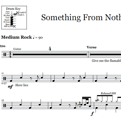 Something From Nothing - Foo Fighters - Drum Sheet Music - Image 3