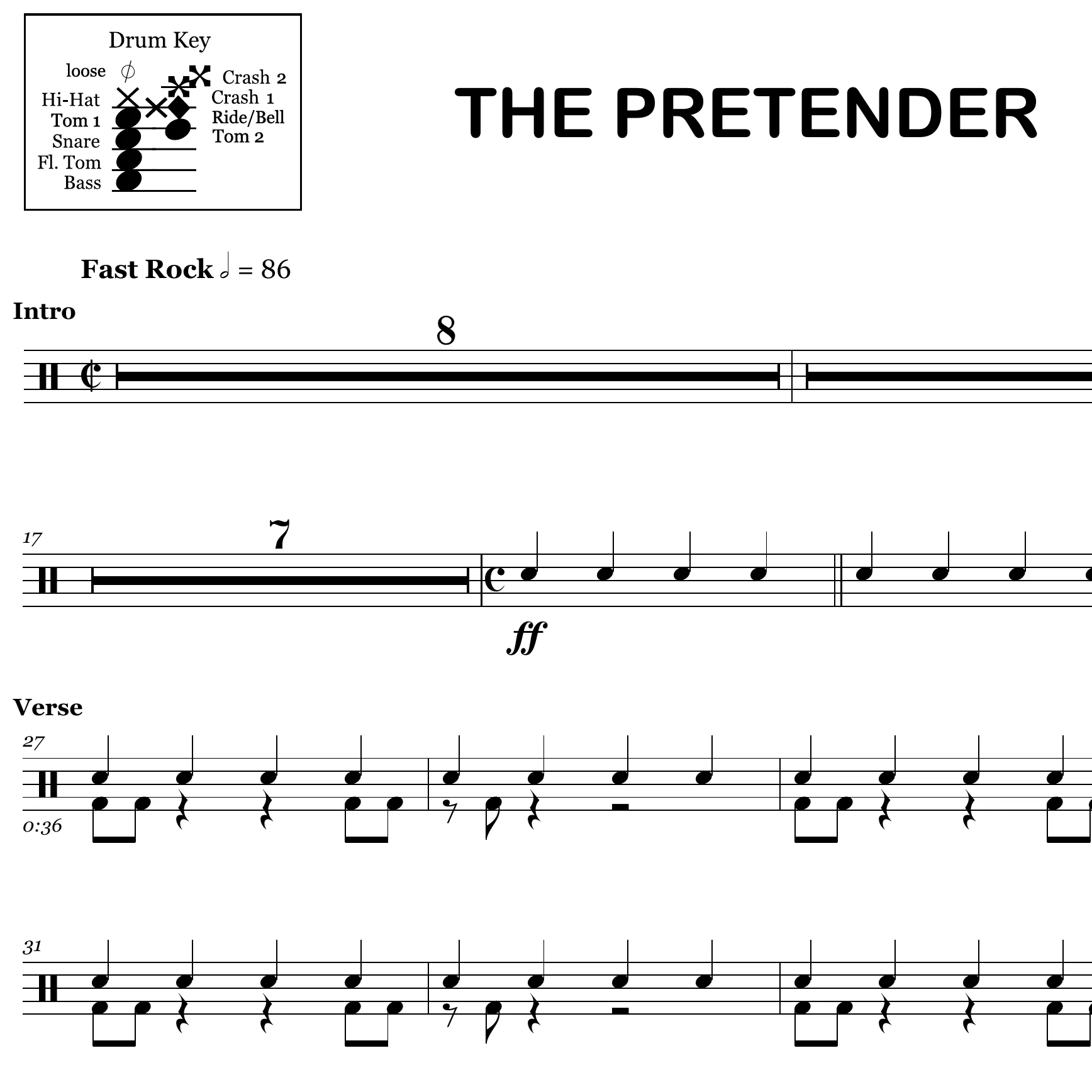 The Pretender - Foo Fighters - Drum Sheet Music - Image 2