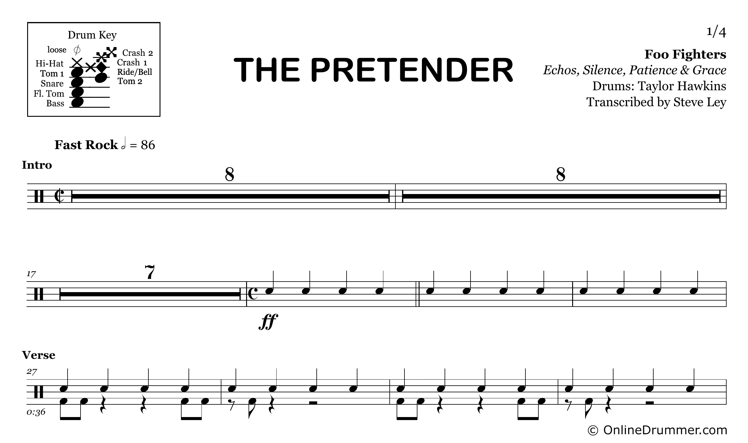 The Pretender - Foo Fighters - Drum Sheet Music - Image 3
