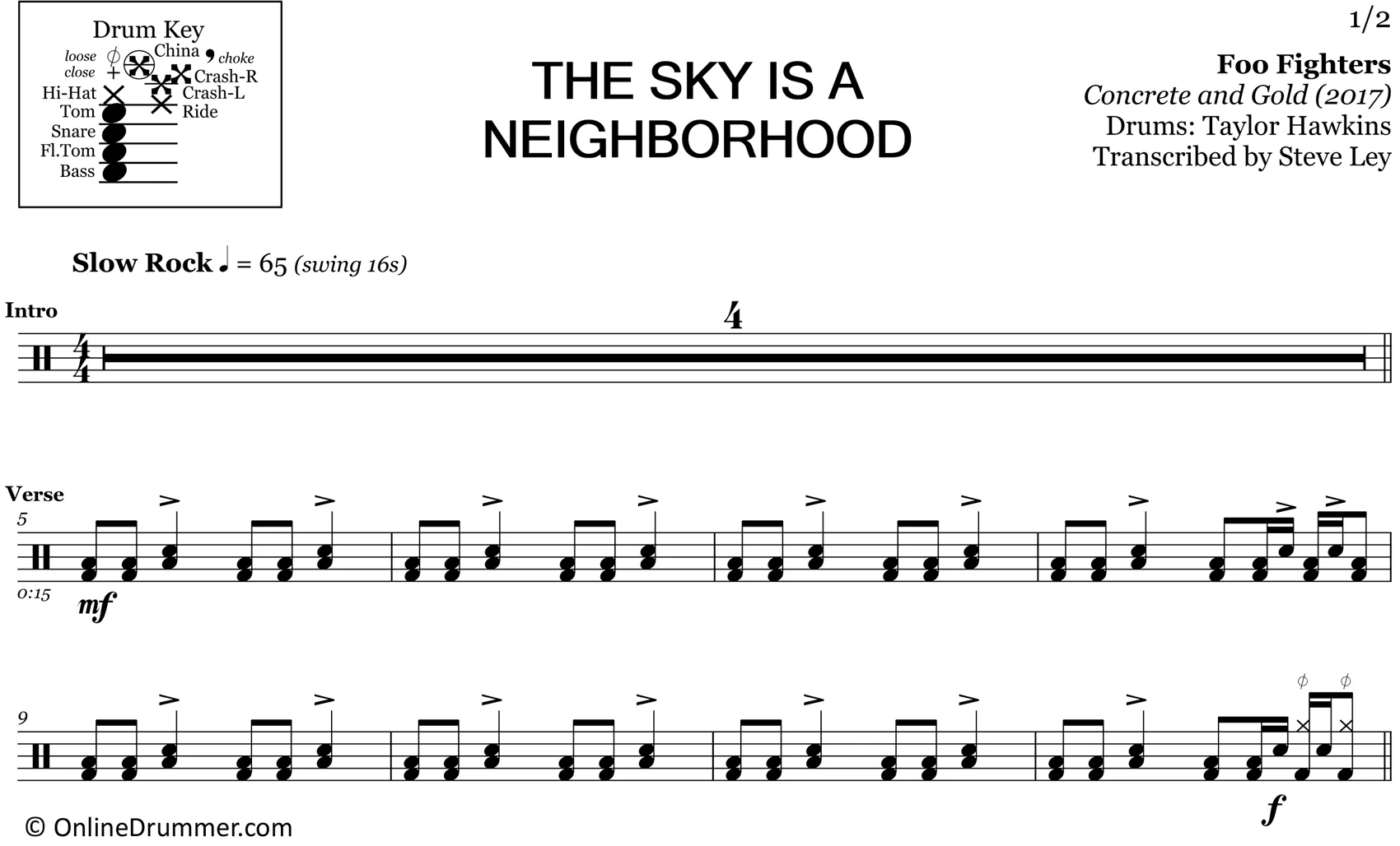 The Sky is a Neighborhood - Foo Fighters - Drum Sheet Music - Image 3
