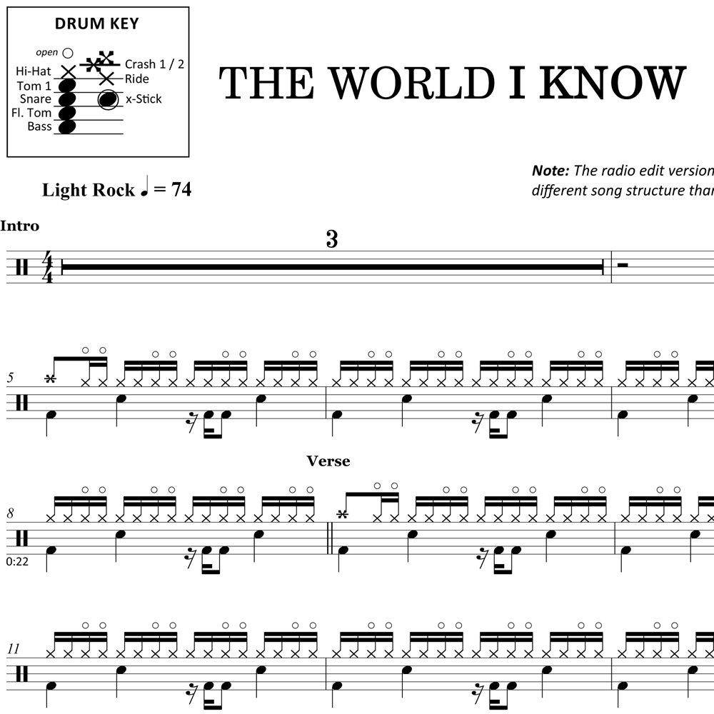 The World I Know - Collective Soul - Drum Sheet Music - Image 2