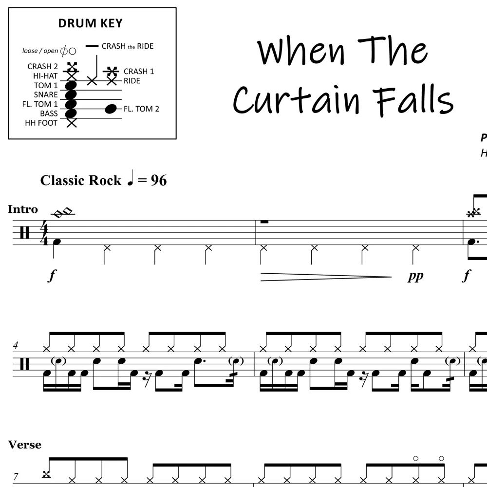 When The Curtain Falls - Greta Van Fleet - Drum Sheet Music - Image 2